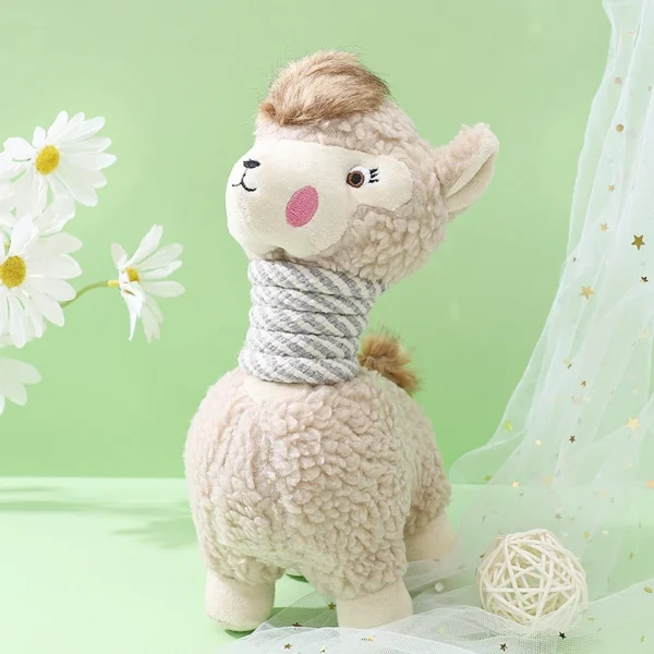 26cm Alpaca Dog Toy - Squeaky Sound Plush Toy | Interactive Pet Toy for Dogs