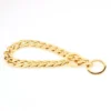 15mm Strong Dog Chain Cuban Gold Stainless Steel Collar For Big Or Small Dogs P - Chain Choker For Dogs Pitbulls | Adjustable Pet Walking & Outdoor Gear for Dogs