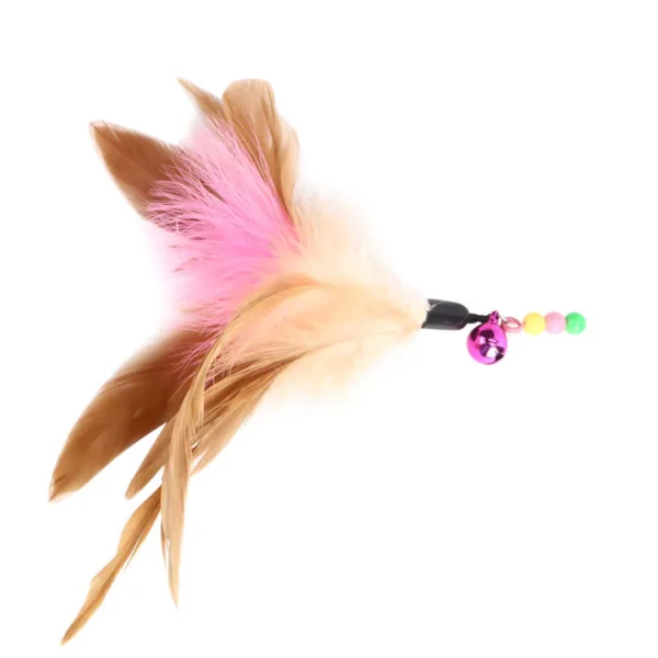 Colorful Feather Bell Cat Teaser Stick Toy | Interactive Pet Toy for Cats