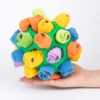 Rainbow Felt Snuffle Ball - Interactive Puzzle Feeder Dog Toy | Interactive Pet Toy for Dogs