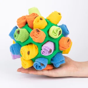 Rainbow Felt Snuffle Ball - Interactive Puzzle Feeder Dog Toy | Interactive Pet Toy for Dogs