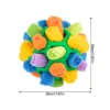 Rainbow Felt Snuffle Ball - Interactive Puzzle Feeder Dog Toy | Interactive Pet Toy for Dogs