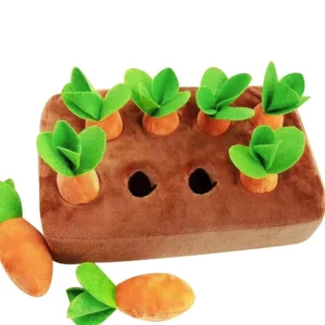 Dog Pulling Radish Snuffle Mat - Interactive Food - Searching Plush Toy | Interactive Pet Toy for Dogs