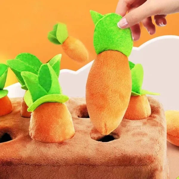 Dog Pulling Radish Snuffle Mat - Interactive Food - Searching Plush Toy | Interactive Pet Toy for Dogs