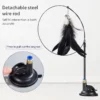 Cat Teaser Stick Toy with Bell & Suction Cup | Interactive Pet Toy for Cats