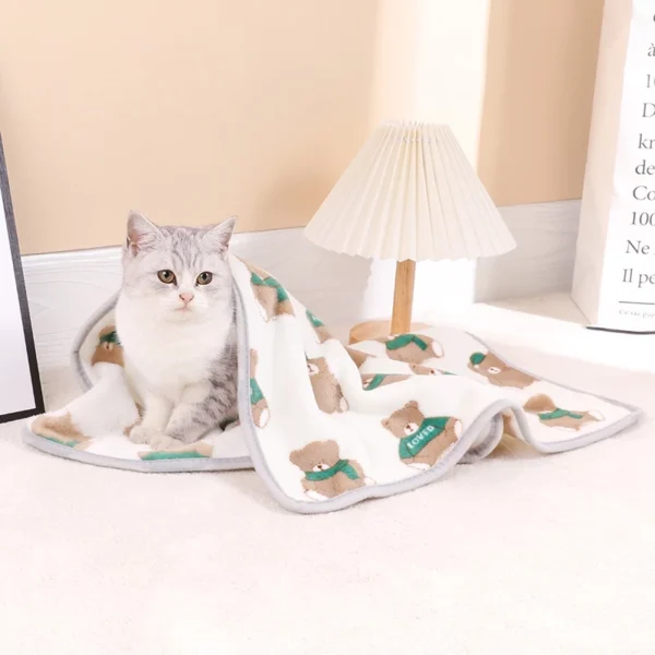 sg-11134201-23020-6es0yc9zwenv97.webp Pet Four Seasons Soft Blanket Bed Dog Kennel Dog Bed Mat Cat Bed Mat Warm Flannel Blanket Cushion | Comfortable Pet Bed for Dogs & Cats