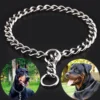 Pet P Snake Chain Collar Dog Choke Collar Stainless Steel Slip Chain for Dogs Adjustable Dog Training Choke Collar For Bulldog | Adjustable Pet Walking & Outdoor Gear for Dogs