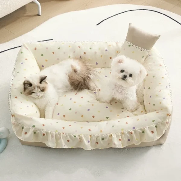 Pillow Cat Bed Sofa Removable Washable Soft Mattress Small Dog Bed Pet Supplies | Comfortable Pet Bed for Dogs & Cats