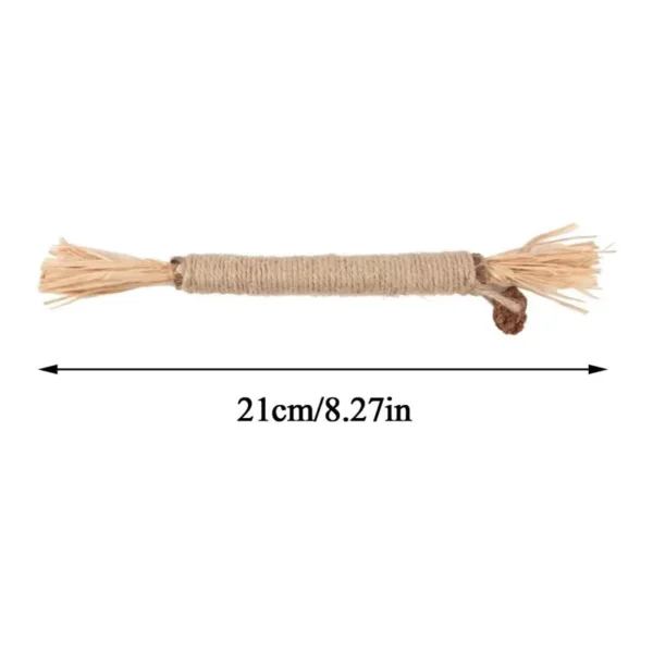 sg-11134201-7rdy1-m04eejz91qr7fa.webp Cat Chew Stick - Natural Teeth Cleaning Silvervine & Hemp Rope Toy (21cm) | Interactive Pet Toy for Cats