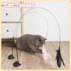Cat Teaser Stick Toy with Bell & Suction Cup | Interactive Pet Toy for Cats