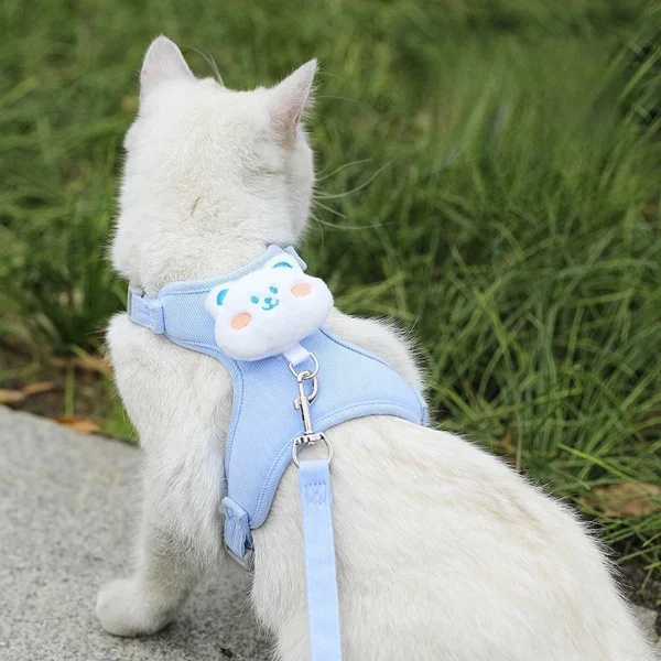 sg-11134201-81ztj-mmmvigbabif977.webp Adjustable Dog Harness with Leash - Cute Cat Harness Vest for Puppy | Adjustable Pet Walking & Outdoor Gear for Dogs & Cats