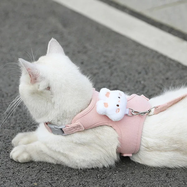 sg-11134201-81ztm-mmmvieuqpeki65.webp Adjustable Dog Harness with Leash - Cute Cat Harness Vest for Puppy | Adjustable Pet Walking & Outdoor Gear for Dogs & Cats