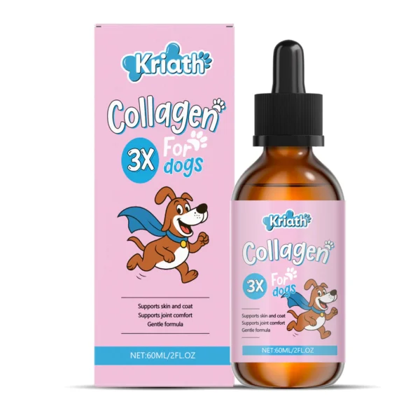 Dog Nutritional Drops with Collagen and Hyaluronic Acid Gentle Skin Coat Care Supplements Match Daily Dog Main Food Nutrition | Pet Daily Care Essential for Dogs