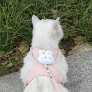 sg-11134201-81zu7-mmmvifolgvew64.webp Adjustable Dog Harness with Leash - Cute Cat Harness Vest for Puppy | Adjustable Pet Walking & Outdoor Gear for Dogs & Cats
