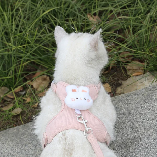 sg-11134201-81zu7-mmmvifolgvew64.webp Adjustable Dog Harness with Leash - Cute Cat Harness Vest for Puppy | Adjustable Pet Walking & Outdoor Gear for Dogs & Cats