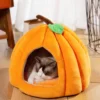 sg-11134201-821e5-mgyvdu700lc9d8.webp Pumpkin Cat Nest Closed Cat Nest Anti Dirty Sleep Mat Pet Nest Removable Warm Cute Perkara Kucing | Comfortable Pet Bed for Cats