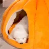 sg-11134201-821g3-mgyvduj9pceiaf.webp Pumpkin Cat Nest Closed Cat Nest Anti Dirty Sleep Mat Pet Nest Removable Warm Cute Perkara Kucing | Comfortable Pet Bed for Cats