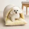 Warm Enclosed Cat Bed Corduroy Plush Cats Tent Calming Pet Nest Cave for Cats Dogs | Comfortable Pet Bed for Dogs & Cats