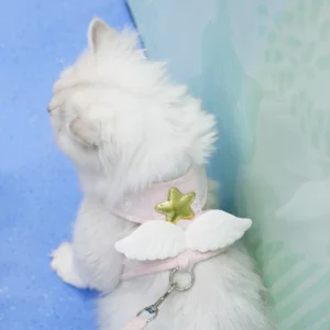 sg-11134201-824jj-mea748z9eoef2f.webp Angel Wings Pet Leash Cat Anti - breakaway Vest Style Leash Dog Kitten Outing Supplies | Adjustable Pet Walking & Outdoor Gear for Dogs & Cats