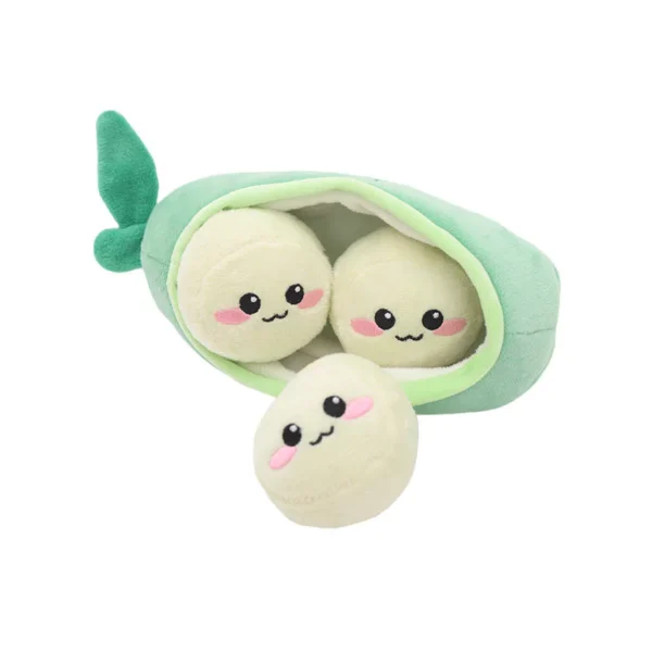 Dog Toys Entertainment - Edamame Plush Squeaky Toy | Interactive Pet Toy for Dogs