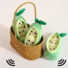 Dog Toys Entertainment - Edamame Plush Squeaky Toy | Interactive Pet Toy for Dogs