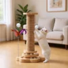 4 - in - 1 Cat Scratching Post with Interactive Toys | Interactive Pet Toy for Cats