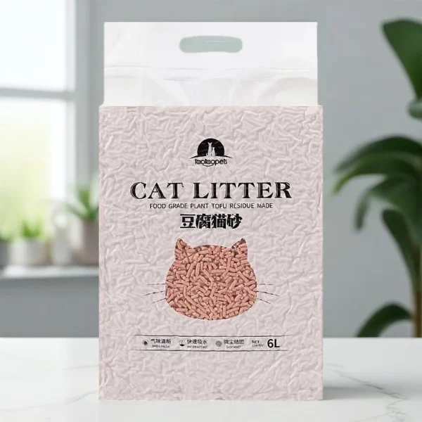 Fast Clumping Tofu Cat Litter - Low Dust, Odor Control Cat Sand (6L) | Clumping Cat Litter & Odor Control