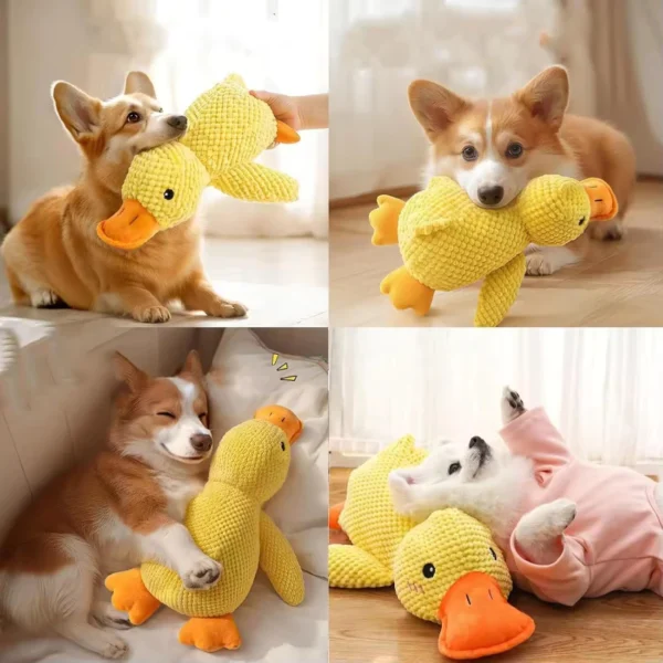 Gaga Duck Plush Dog Toy - Squeaky Quacking Chew Toy | Interactive Pet Toy for Dogs