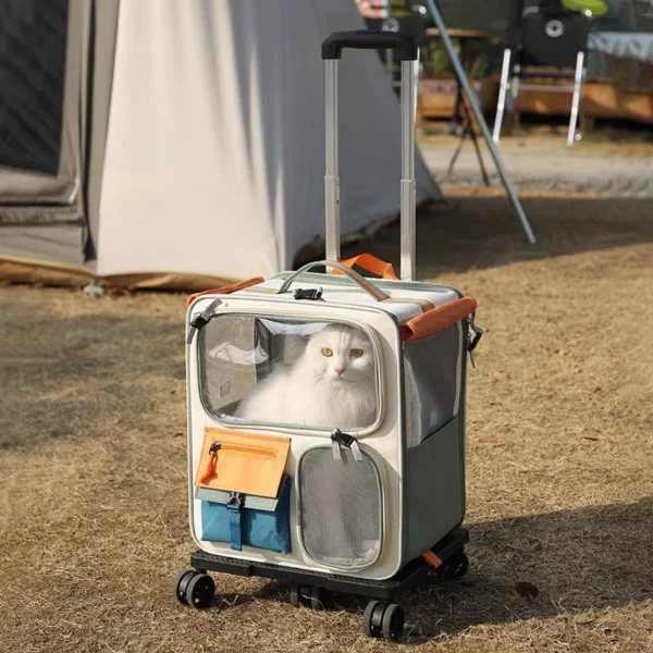 Cat Carrier Backpack with Trolley | Pet Daily Care Essential for Cats