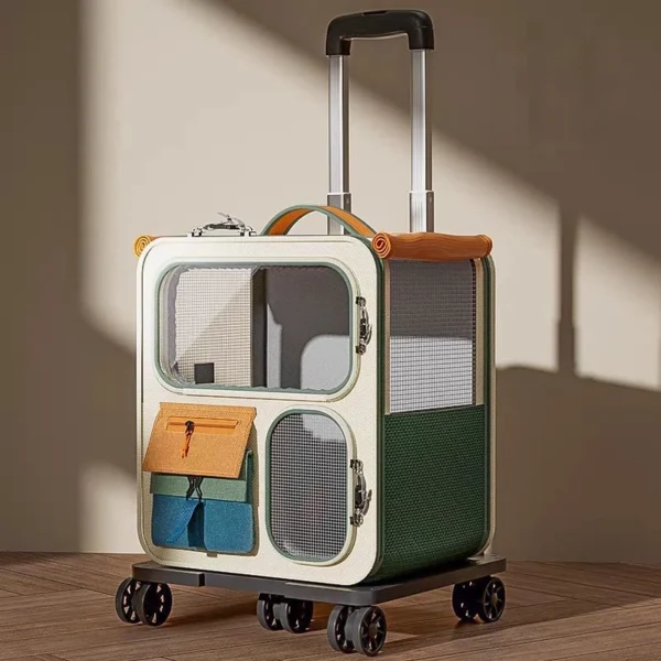 Cat Carrier Backpack with Trolley | Pet Daily Care Essential for Cats