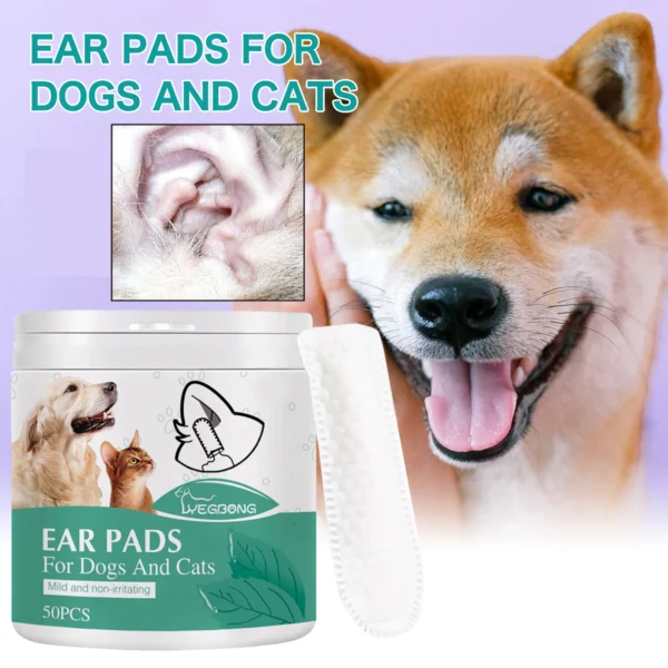 Pet Finger Wipes for Eye & Ear Care - Dogs & Cats | Pet Grooming & Care Supplies for Dogs & Cats