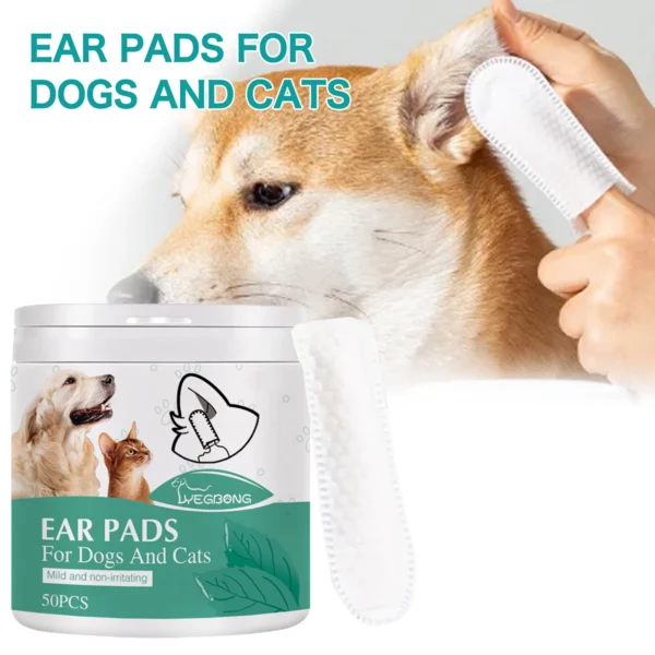 Pet Finger Wipes for Eye & Ear Care - Dogs & Cats | Pet Grooming & Care Supplies for Dogs & Cats