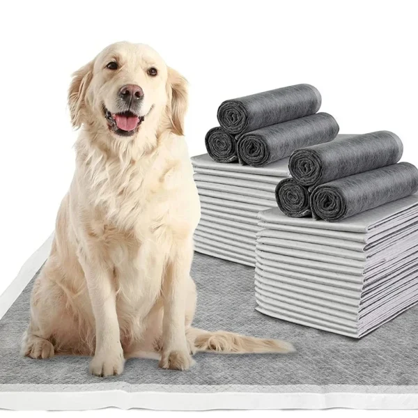 100pcs Super Absorbent Bamboo Charcoal Pet Training Pads | Pet Hygiene & Cleaning Supplies for Cats & Dogs