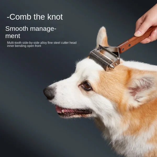 Self - Cleaning Slicker Brush with Dematting Comb for Dogs & Cats | Pet Grooming & Care Supplies for Dogs & Cats