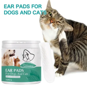 Pet Finger Wipes for Eye & Ear Care - Dogs & Cats | Pet Grooming & Care Supplies for Dogs & Cats