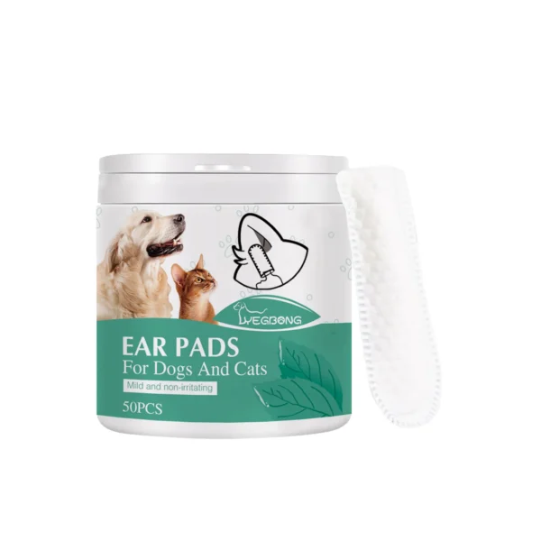 Pet Finger Wipes for Eye & Ear Care - Dogs & Cats | Pet Grooming & Care Supplies for Dogs & Cats
