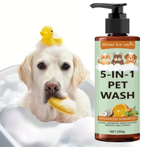 5 - in - 1 Natural Coconut Pet Shampoo & Conditioner for Dogs & Cats 250g | Pet Grooming & Care Supplies for Dogs & Cats