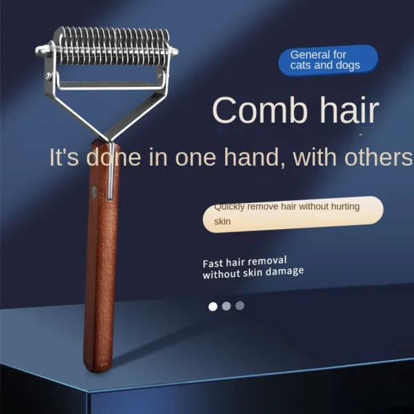 Self - Cleaning Slicker Brush with Dematting Comb for Dogs & Cats | Pet Grooming & Care Supplies for Dogs & Cats