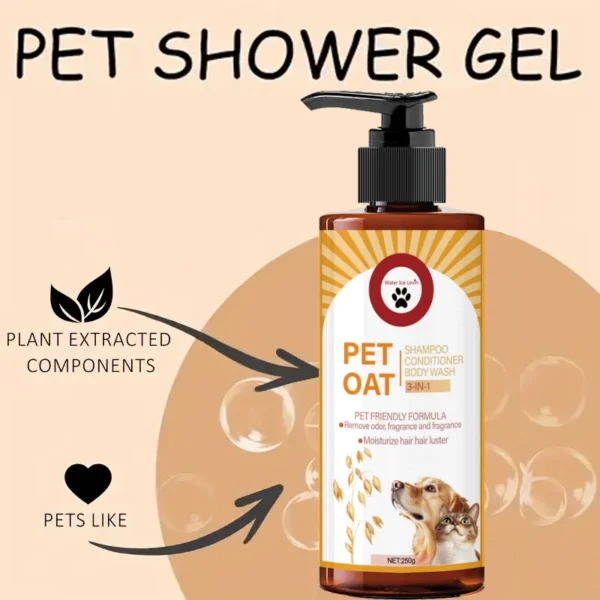 250g Pet Shampoo for Dogs & Cats - Soft & Fresh Coat | Pet Grooming & Care Supplies for Dogs & Cats