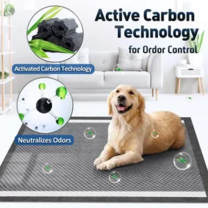 Sefe12e7203334cd2ac3bcfd5e7fca7b7D.webp 100pcs Super Absorbent Bamboo Charcoal Pet Training Pads | Pet Hygiene & Cleaning Supplies for Cats & Dogs