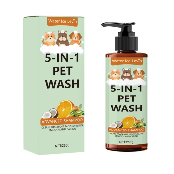 5 - in - 1 Natural Coconut Pet Shampoo & Conditioner for Dogs & Cats 250g | Pet Grooming & Care Supplies for Dogs & Cats