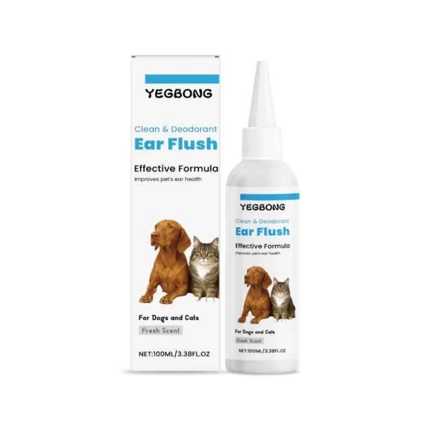 100ml Pet Ear Cleanser for Dogs & Cats - Odor Control | Pet Grooming & Care Supplies for Dogs & Cats