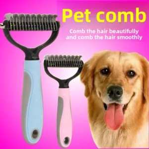 Double-Sided Stainless Steel Pet Detangling Comb | Grooming Tool