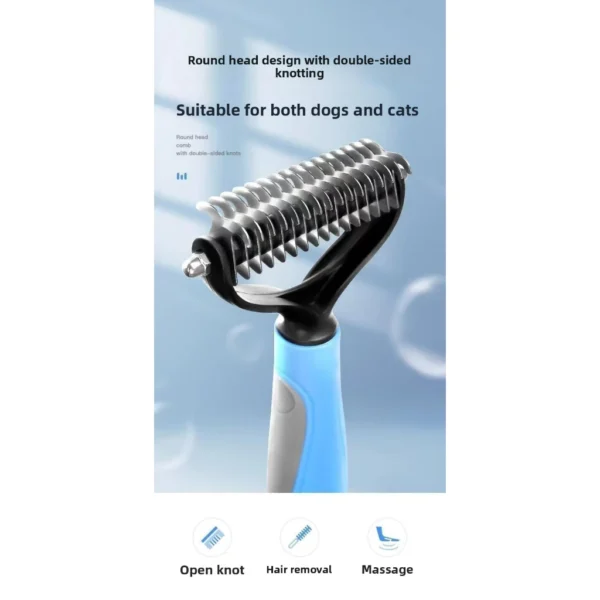 cn-11134207-820l4-mh8teouovv9n73.webp Double-Sided Stainless Steel Pet Detangling Comb | Grooming Tool