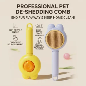 Press-to-Remove Loose Hair Pet Massage Comb | Grooming Tool