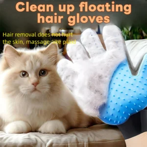 Silicone Pet Grooming & Hair Removal Gloves | Bath & Deshedding Mitt
