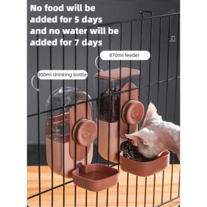 [Random Color] Hanging Cage Pet Feeder & Waterer | 870ml + 800ml