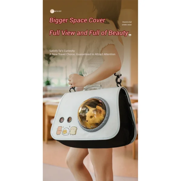 [Random Color] Transparent Space Capsule Cat Carrier Backpack | Travel Bag