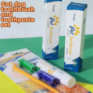 Pet Finger Toothbrush & Toothpaste Set | Daily Oral Care Kit