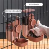 [Random Color] Hanging Cage Pet Feeder & Waterer | 870ml + 800ml